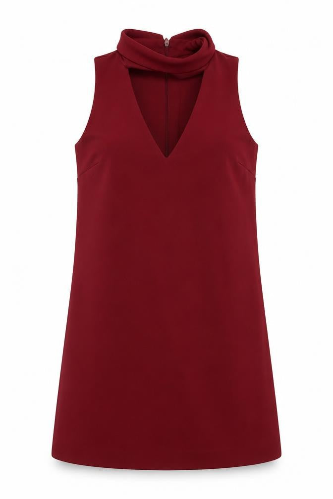 New Look Women's Red Sleeveless Dress UK 10 Cowl Neck