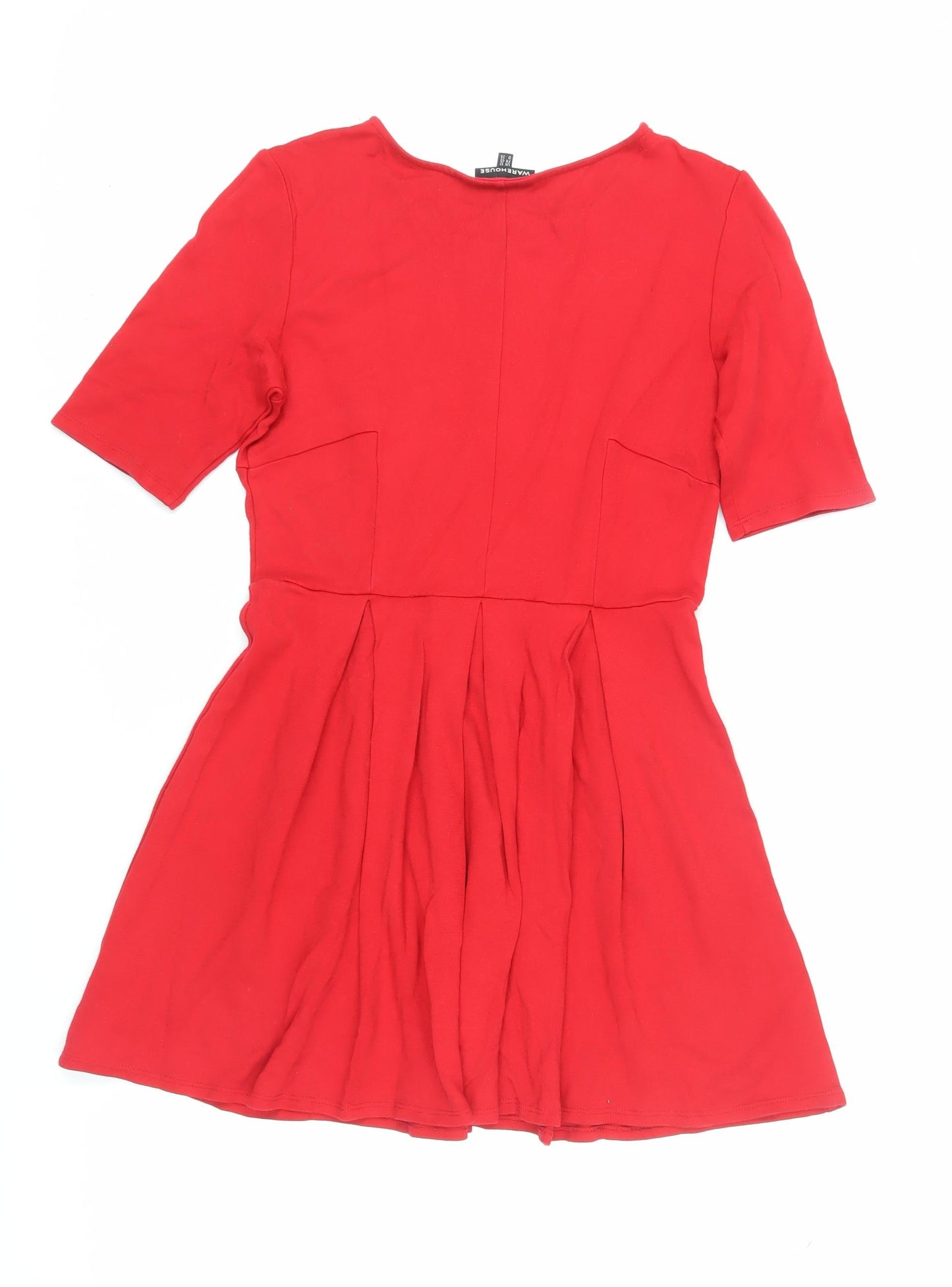 Warehouse Women Red Fit & Flare Short Dress