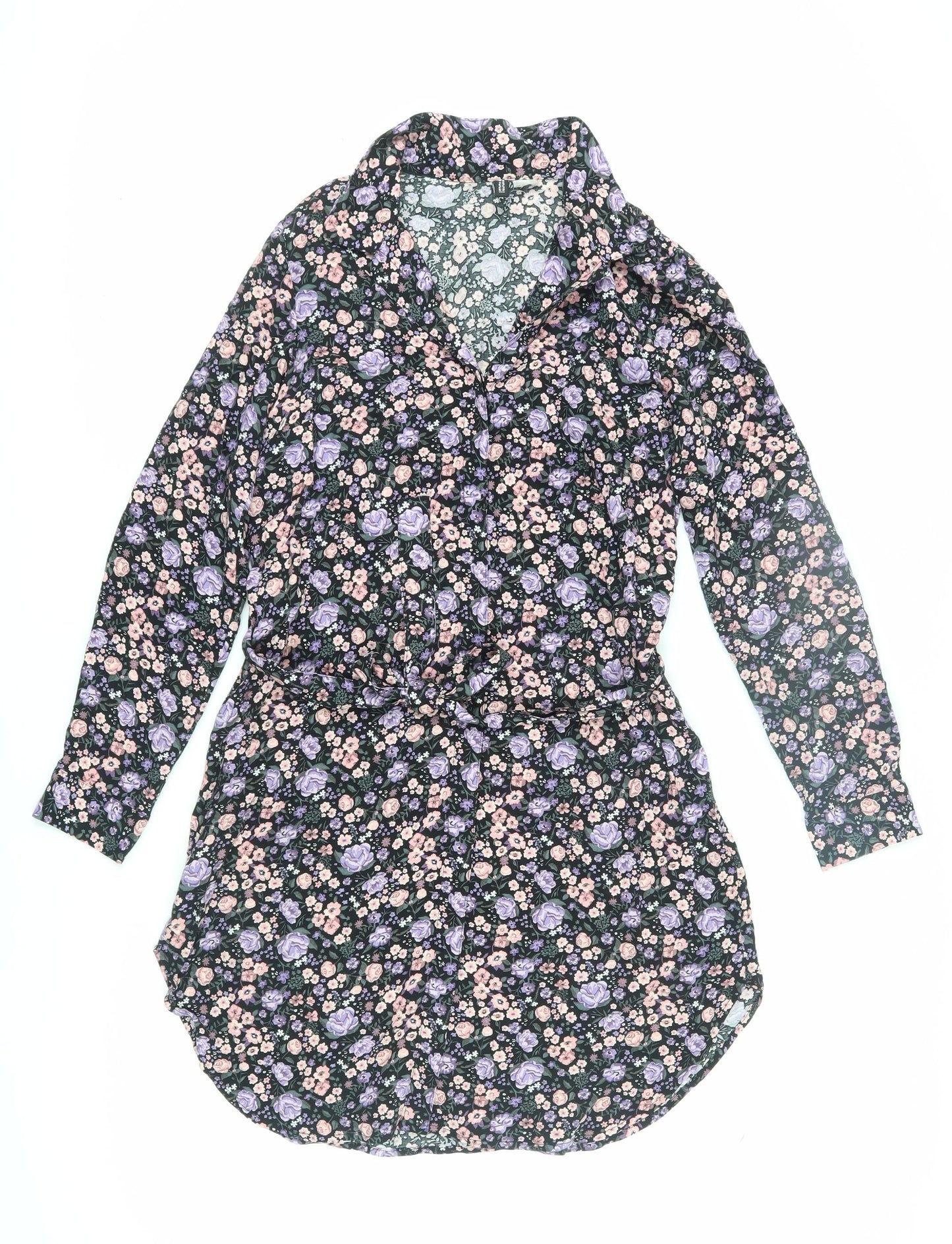 H&M Divided Women's Floral Shirt Dress Size 10