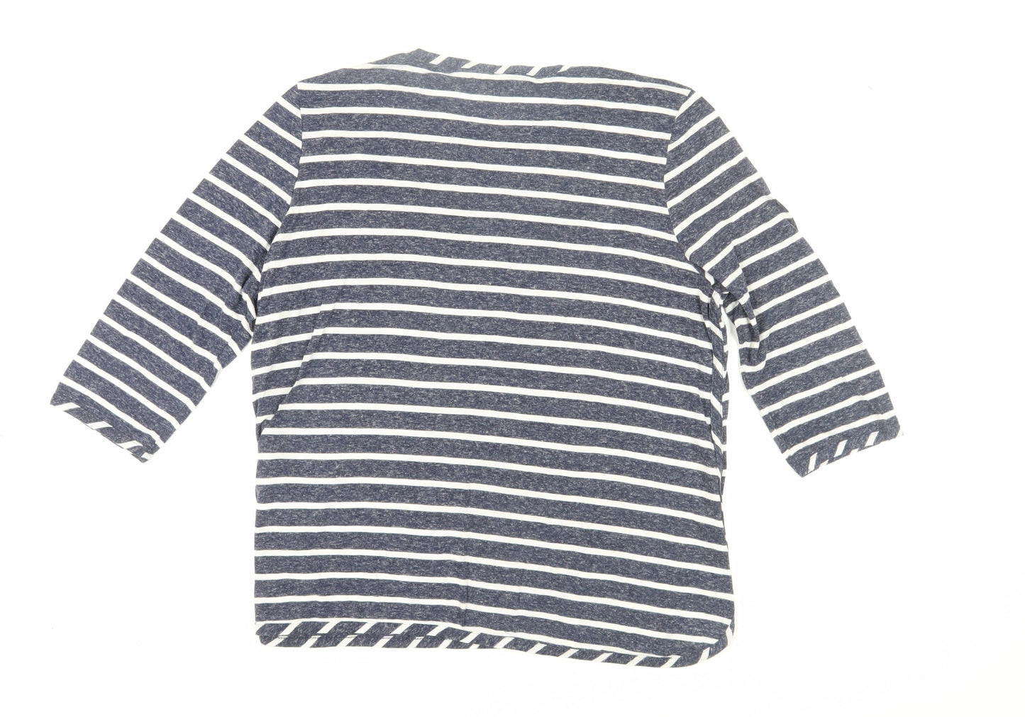 Dash Women’s Blue Striped Jersey T-Shirt Size 14