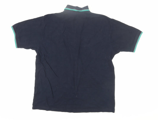 Lee Cooper Men's Blue Polo Shirt, Size L, Cotton