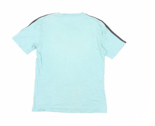 Adidas Men's Blue XS Cotton Logo T-Shirt
