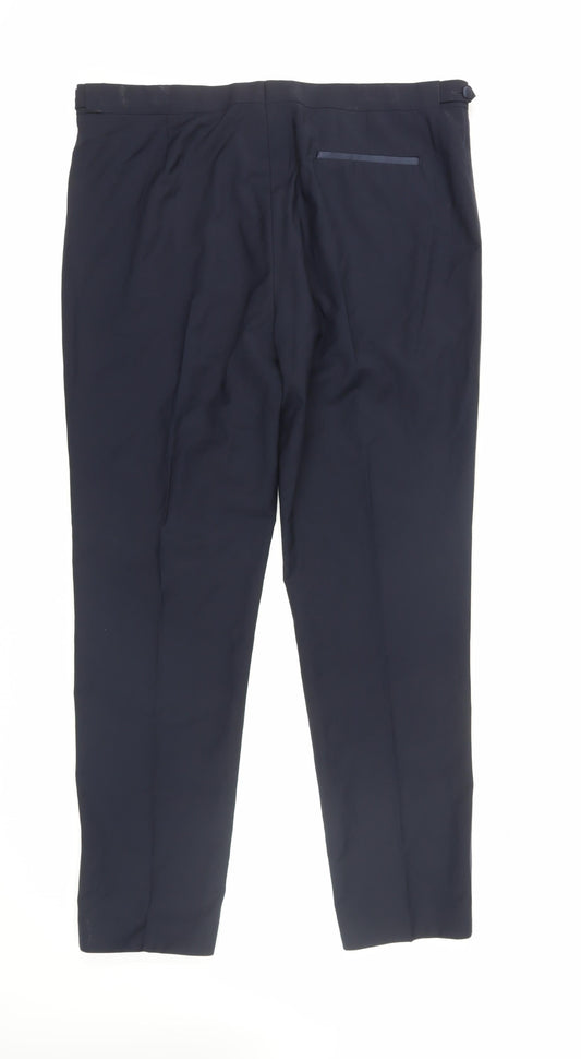 Marks and Spencer Men's Wool Trousers Black L 40