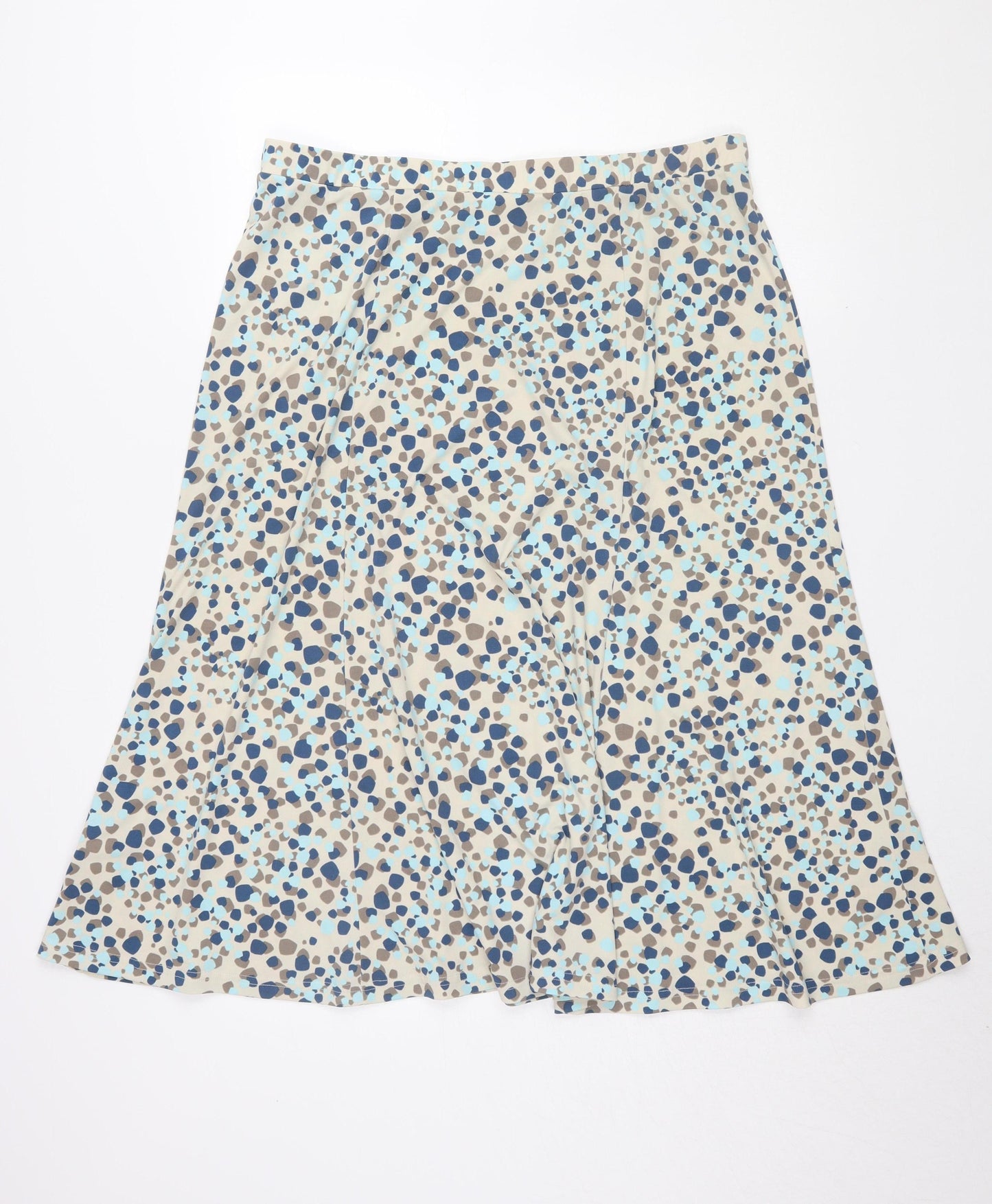 Eastex Women's Beige Midi A-Line Skirt UK 18