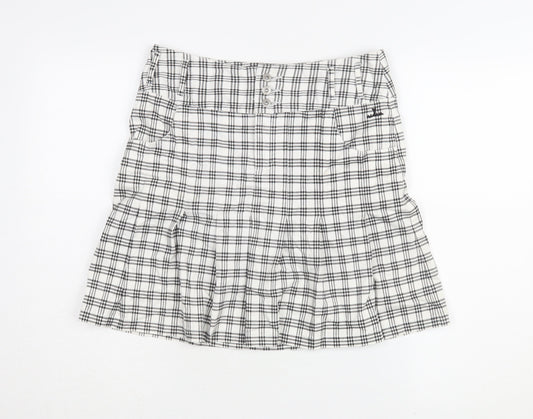 Backtee Women's Checked Pleated Skirt - Size 10