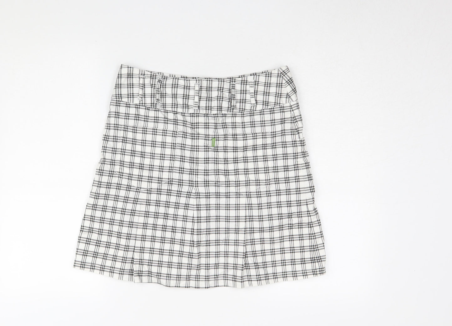 Backtee Women's Checked Pleated Skirt - Size 10