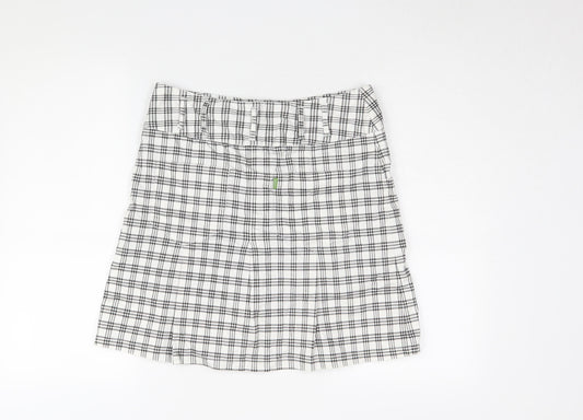 Backtee Women's Checked Pleated Skirt - Size 10