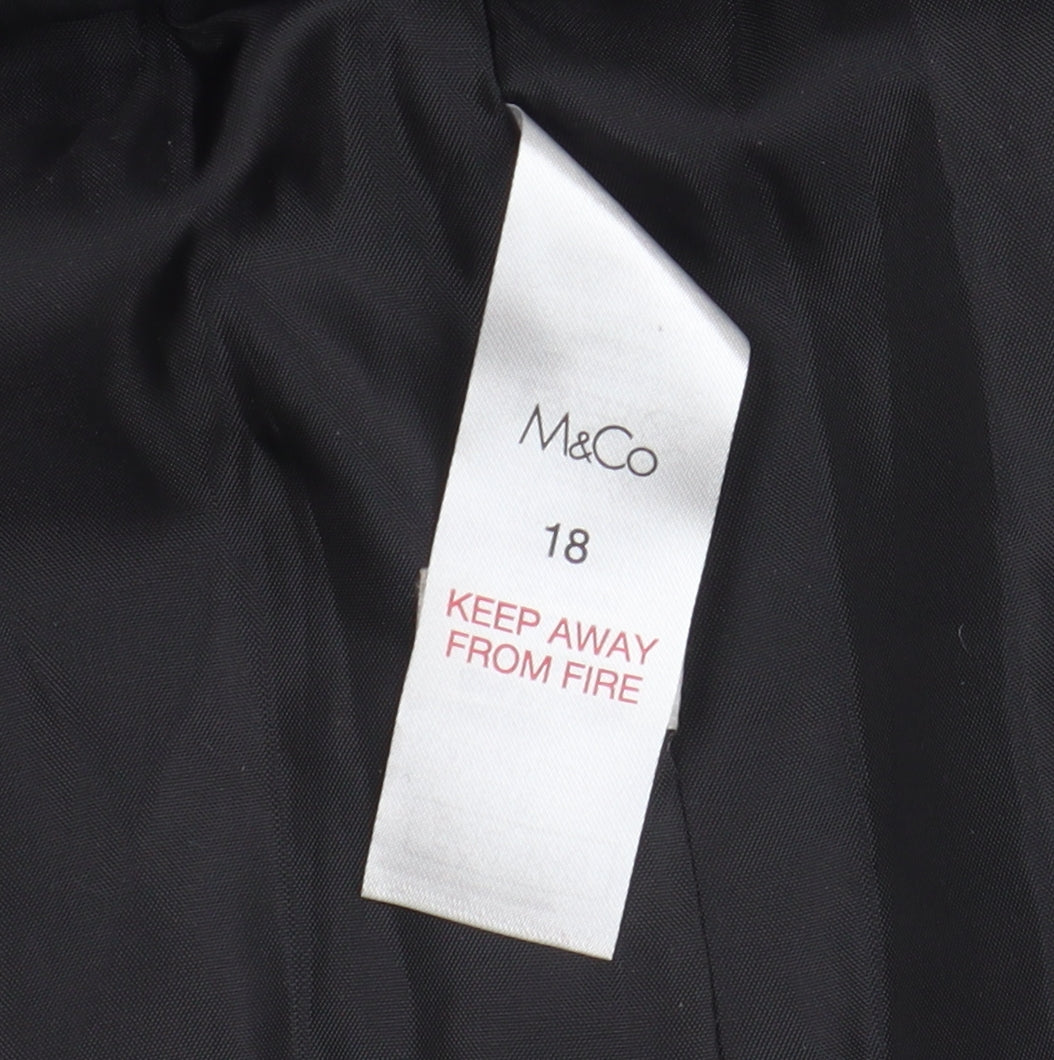 M&Co Women's Grey Pencil Skirt Size 18 Business Casual