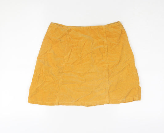 FB Sister Women's Orange Corduroy Skirt, Size S