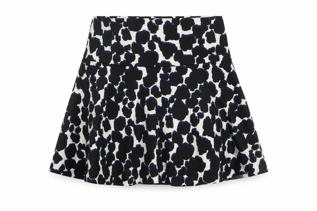 Next Women’s Black Animal Print A-Line Skirt Size 10