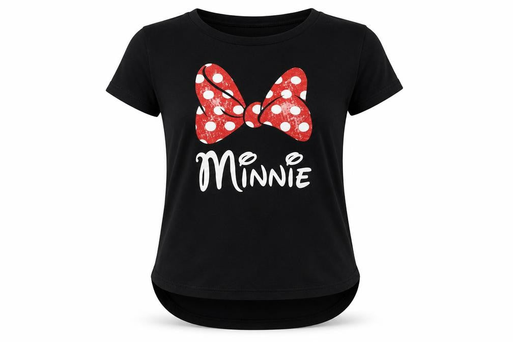 Unisex Adultss UK Size M Disney Black Polyester Blend T-Shirt