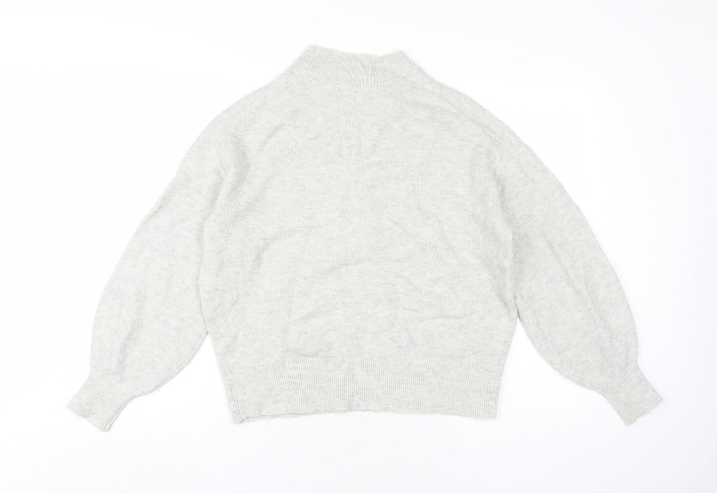 Fat Face Women's Grey Mock Neck Jumper Size 8