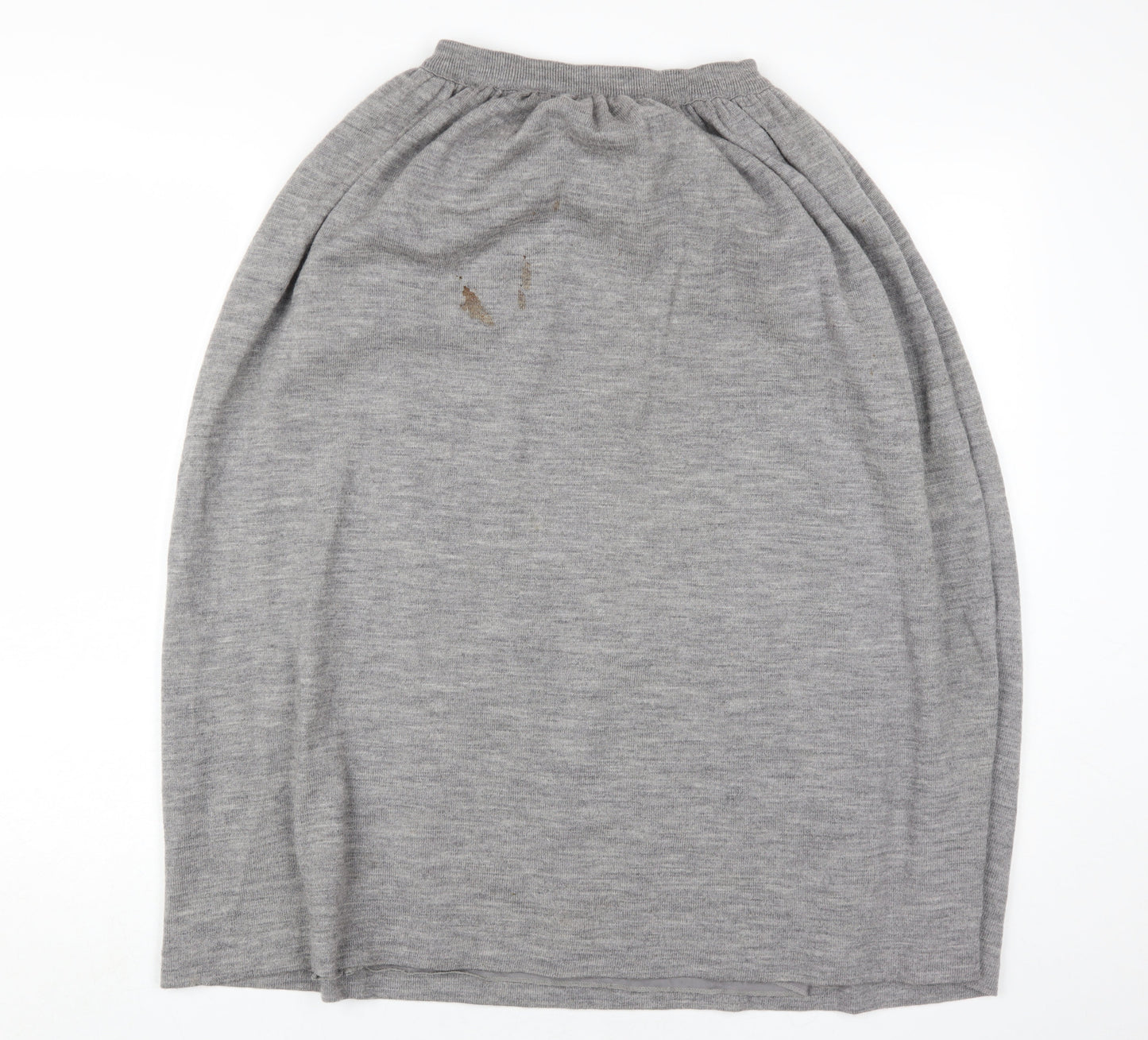 Valentino Women's Grey Wool A-Line Midi Skirt Size 14