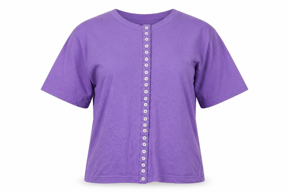 One Step Up Women's Purple Button-Up Shirt - L