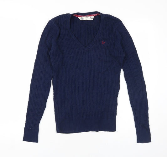 Crew Clothing Co. Women's Blue V-Neck Pullover, Size 12