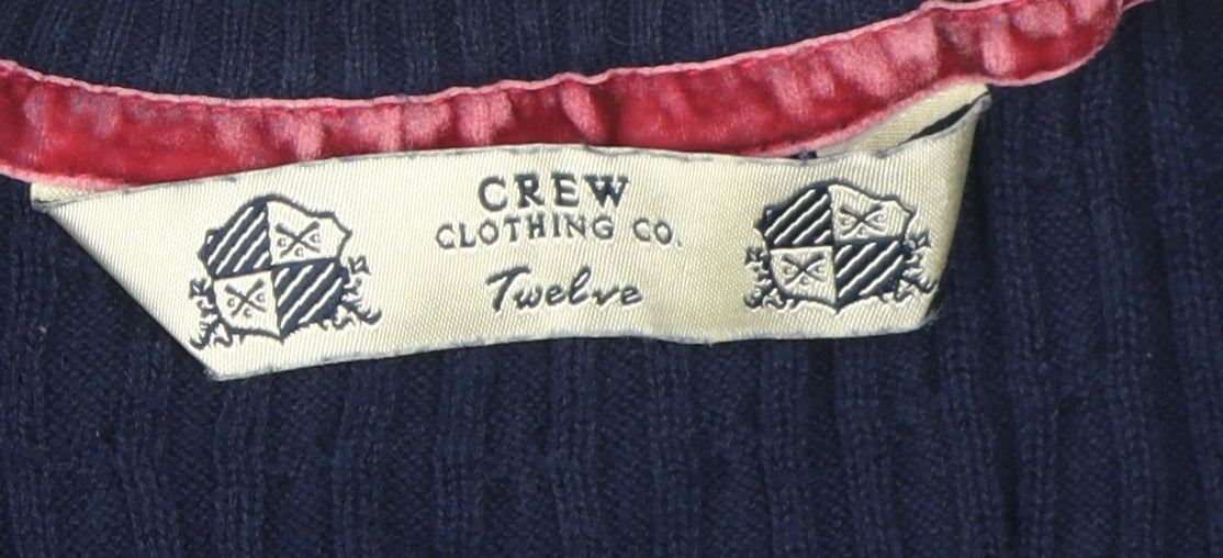 Crew Clothing Co. Women's Blue V-Neck Pullover, Size 12