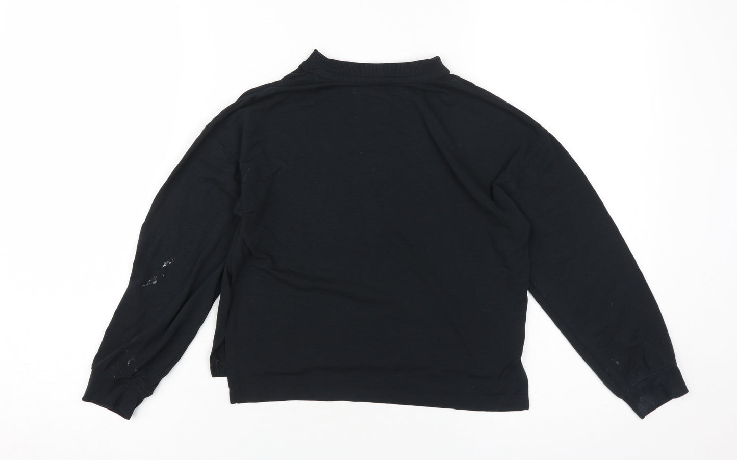 Nike Unisex Kids Black Long Sleeve Pullover Top S