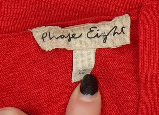 Phase Eight Women's Red Cardigan XS, Button Accents