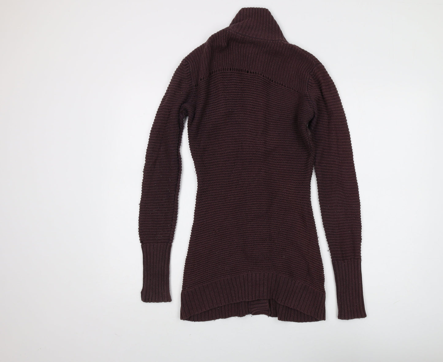 Fat Face Women's Brown Cardigan Size 8 Cotton Angora Blend