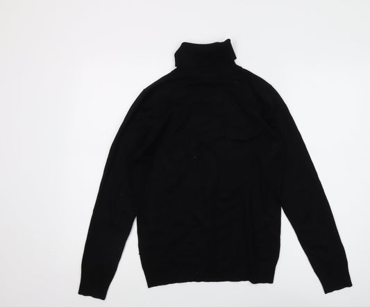 DKNY Women's Black Roll Neck Pullover Jumper, Size S