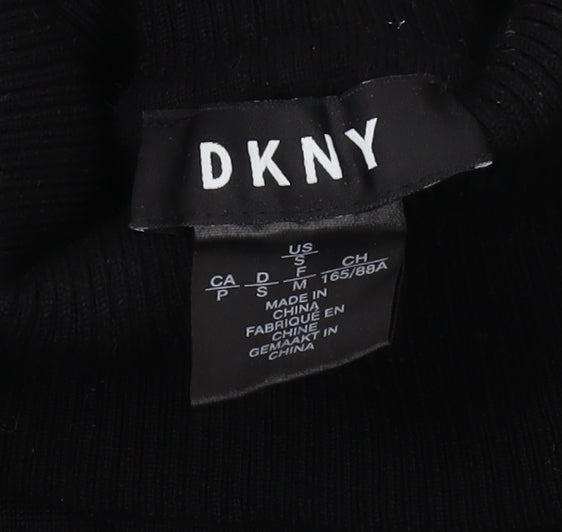DKNY Women's Black Roll Neck Pullover Jumper, Size S