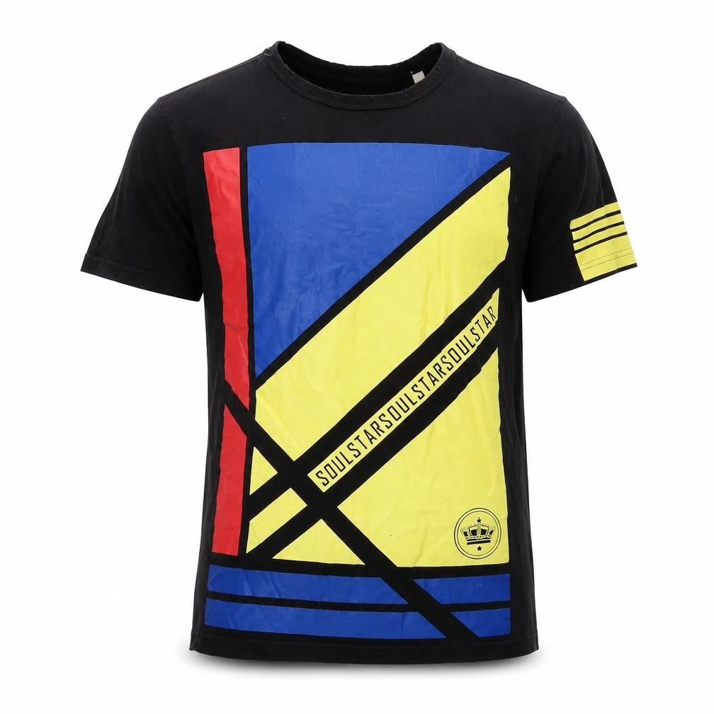 Soulstar Men's Black Graphic Print T-Shirt Size S