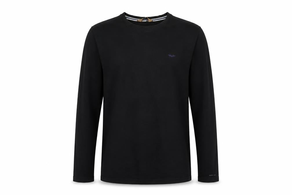 Ferouch Jeans Men's Black Logo Long Sleeve T-Shirt - S