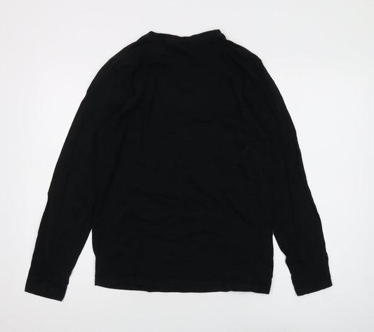 Ferouch Jeans Men's Black Logo Long Sleeve T-Shirt - S