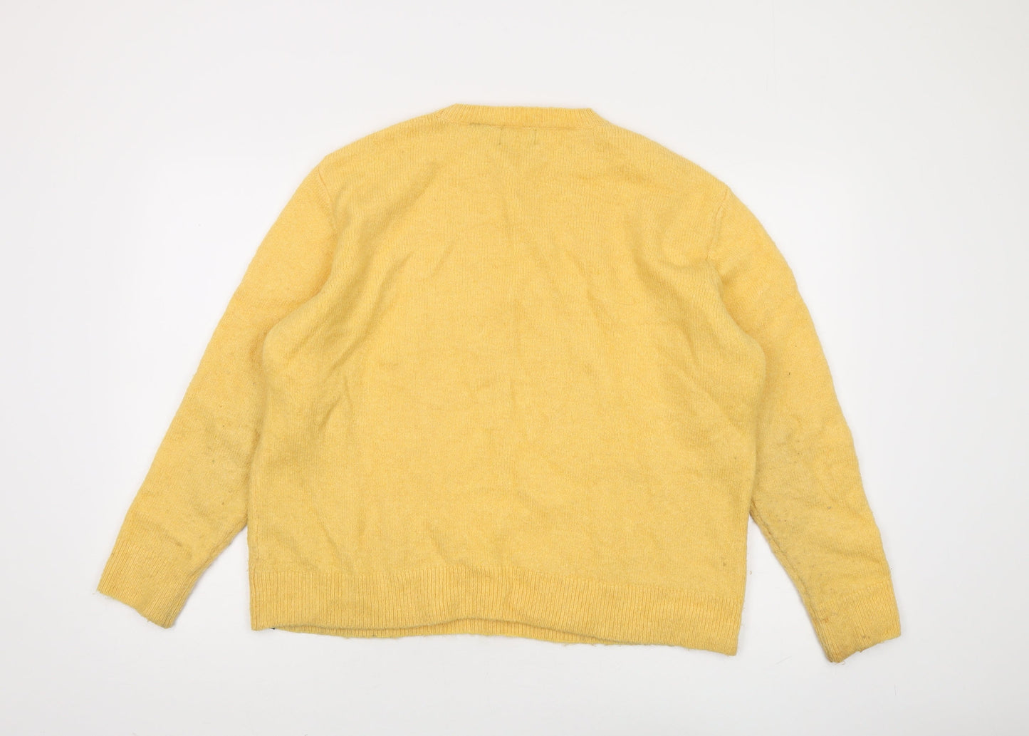 Superdry Women's Yellow Crew Neck Jumper Size 10