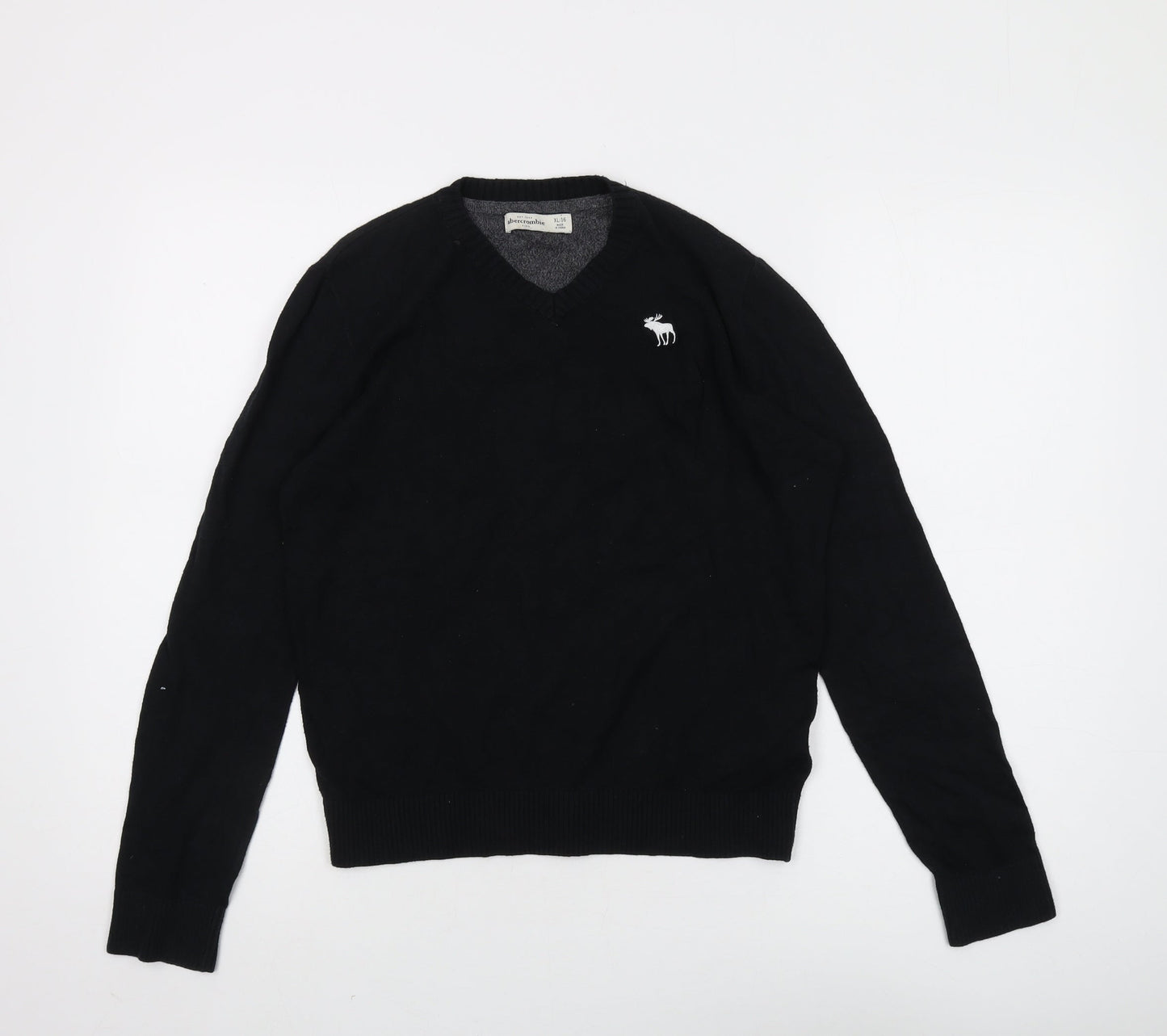 Abercrombie Kids Black V-Neck Teens Pullover Jumper