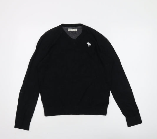 Abercrombie Kids Black V-Neck Teens Pullover Jumper