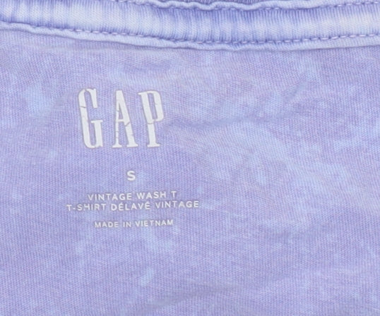 GAP Women's Purple V-Neck T-Shirt - Size S, Cotton