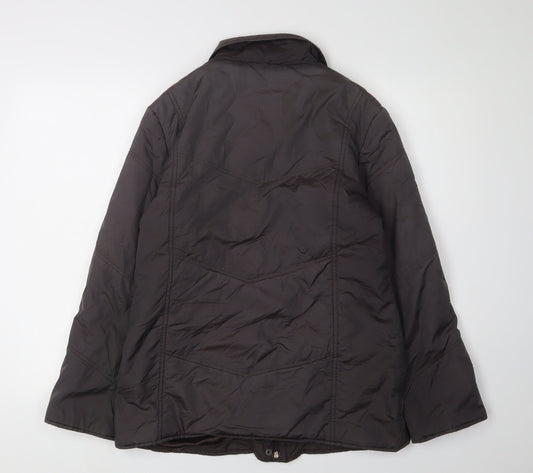 BHS Women's Brown Puffer Jacket Size 10 Casual Style