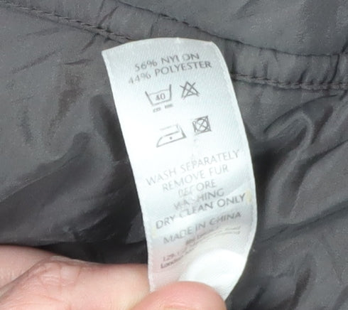 BHS Women's Brown Puffer Jacket Size 10 Casual Style