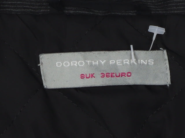 Dorothy Perkins Women's Black Quilted Jacket Size 8