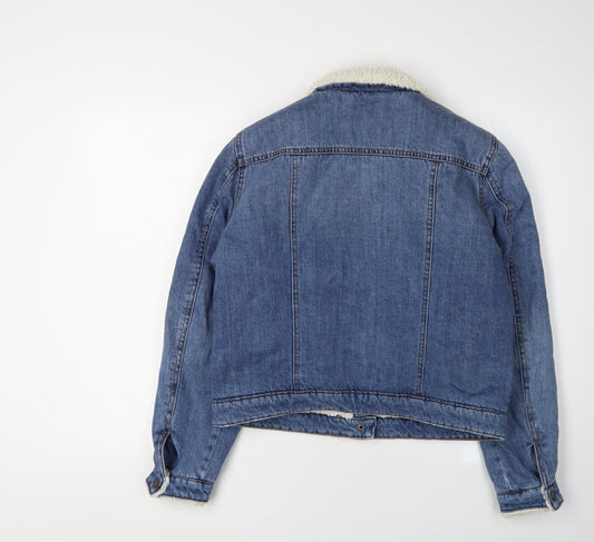 ONLY Women's Blue Denim Basic Jacket Size 10