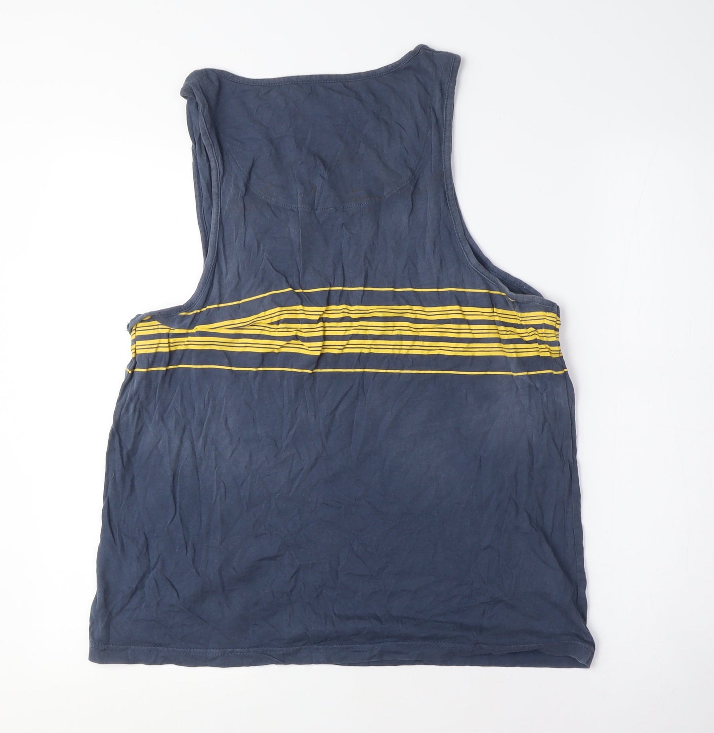 SoulCal&Co Men's Blue Striped Sleeveless T-Shirt