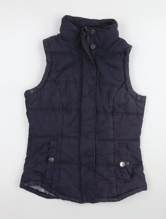 Next Women's Blue Puffer Waistcoat Size 10
