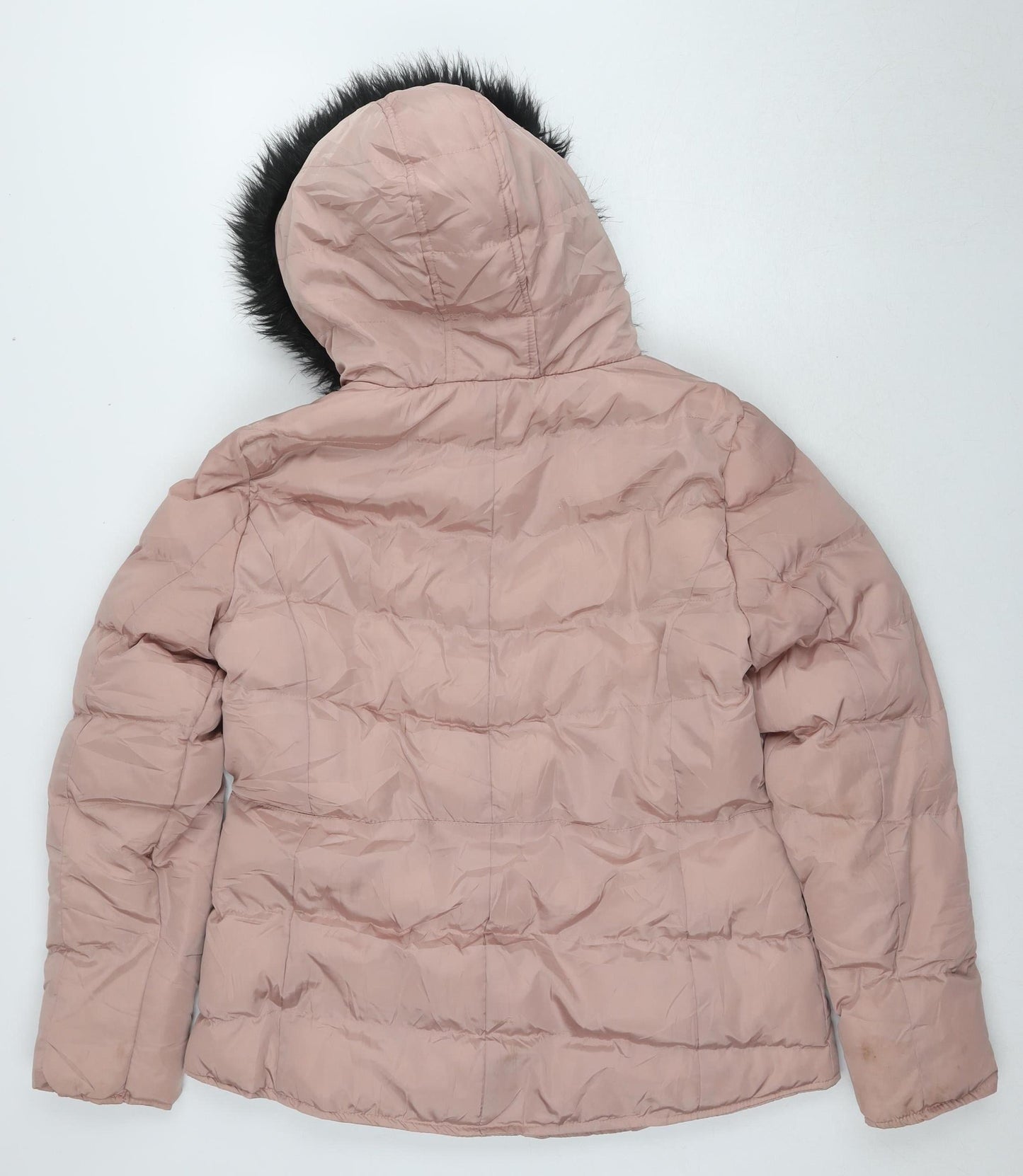 Tokyo Laundry Women's Pink Hooded Puffer Jacket Size 16