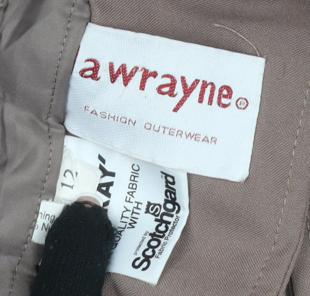 A Wrayne Women's Brown Long Overcoat Size 12