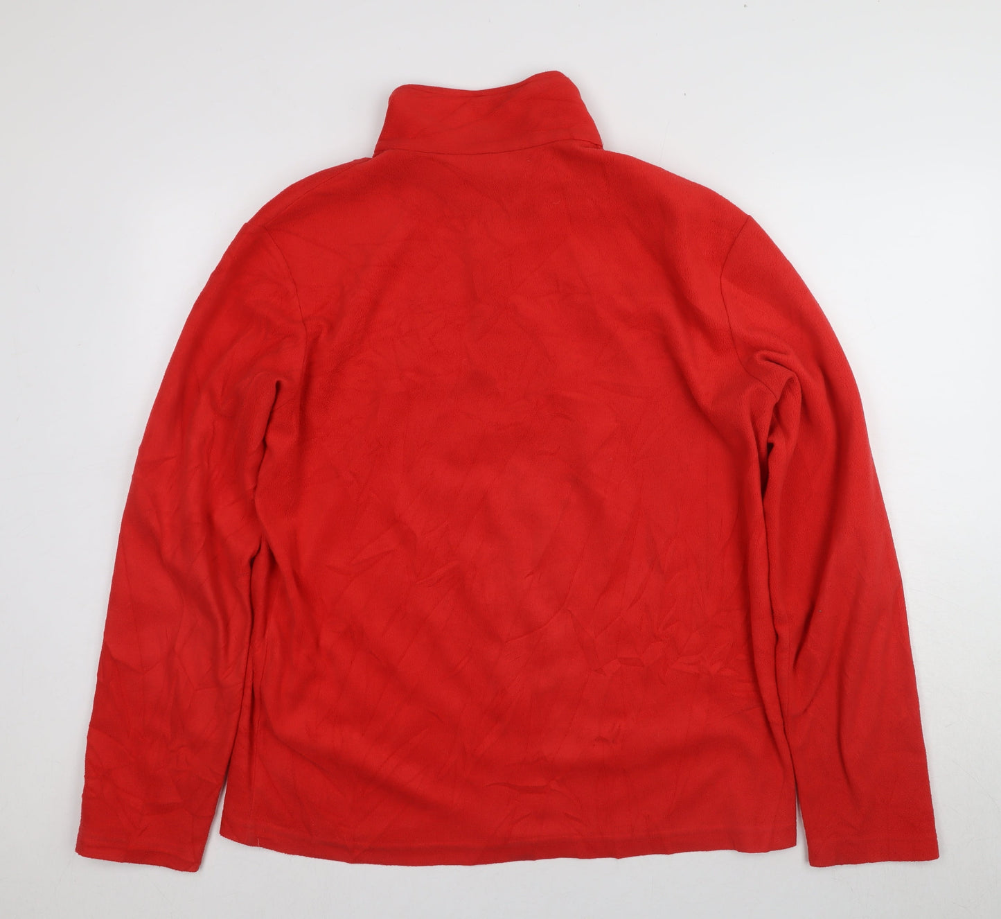 Regatta Men's Red 1/4 Zip Fleece Sweatshirt - L