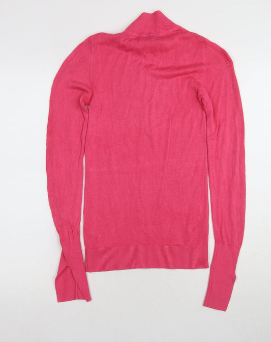 Asos Women's Pink Mock Neck Pullover Jumper, Size 8