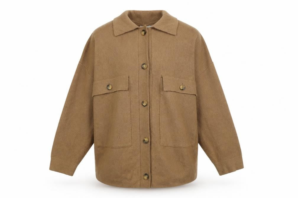 Mango Womens Brown Wool Blend Oversized Cardigan - Size 4