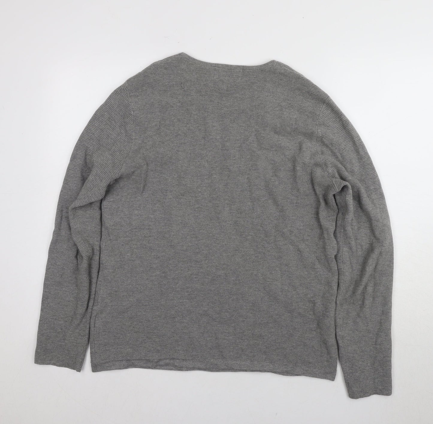 Maison Cinqcent Men's Grey Pullover - Medium, 100% Cotton
