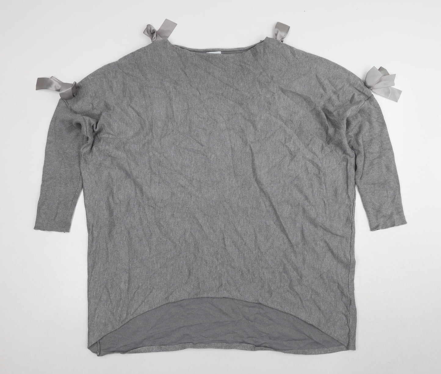 Blue Vanilla Women’s Grey Bow Jumper Size 18