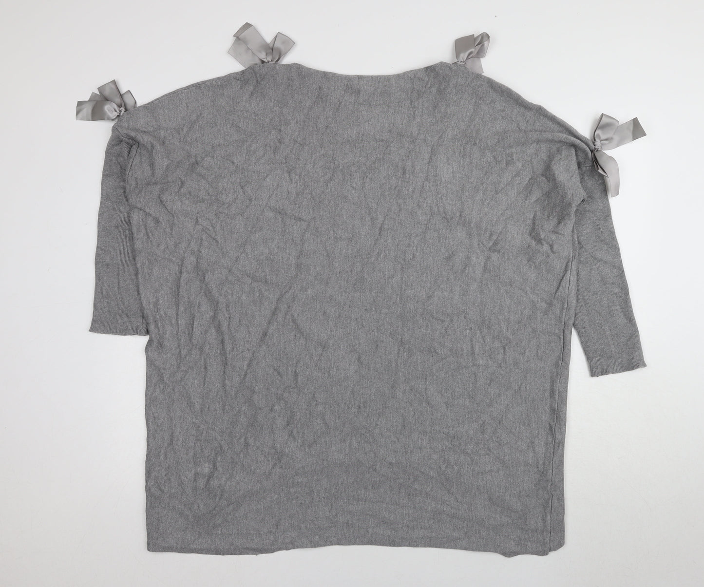 Blue Vanilla Women’s Grey Bow Jumper Size 18