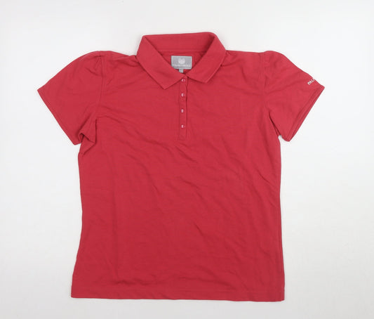 Palm Grove Women's Red Polo Shirt - Size 12, Casual Wear