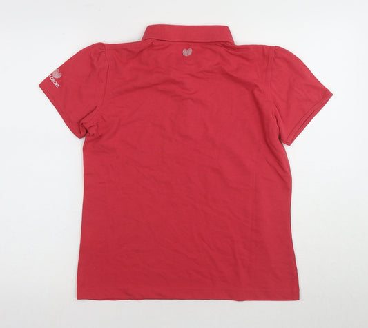 Palm Grove Women's Red Polo Shirt - Size 12, Casual Wear
