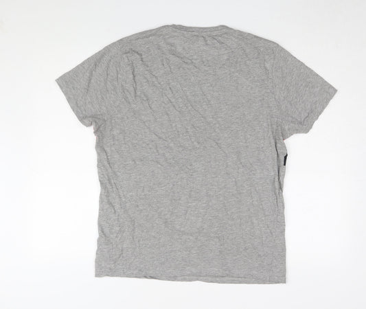 Brave Soul Men's L Grey Block T-Shirt