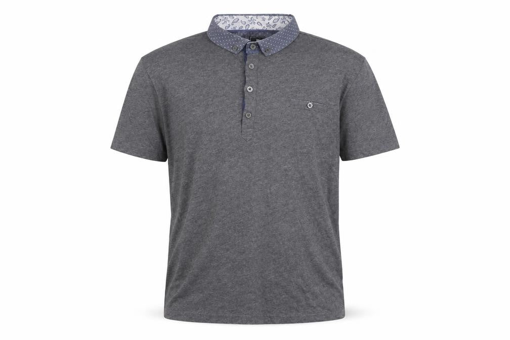 Steel & Jelly Men's Grey Polo, Size L, Short Sleeve